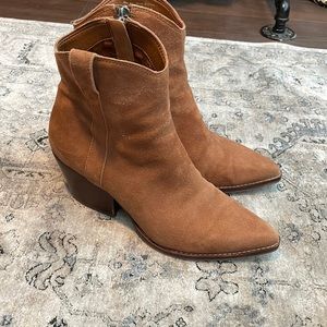 Dolce vita tan suede western boots